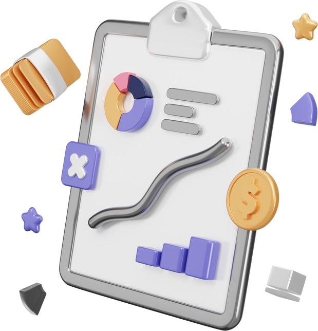 Financial Report 3D Icon